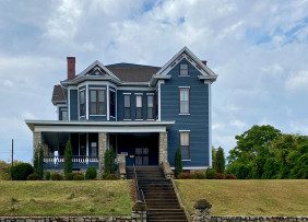 Blue Victorian house