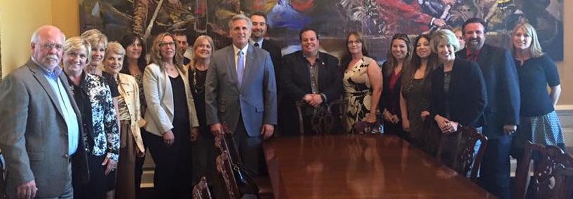 REALTORS® from several California associations conference with House Majority Leader Kevin McCarthy