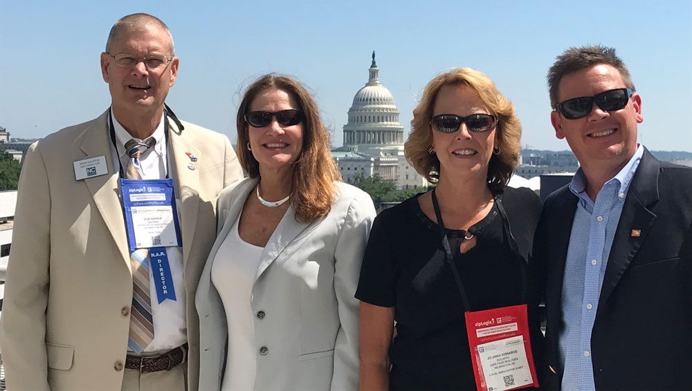 Don Harris, Lynn Harris, Joanna Edwards, & PJ Doherty representing Cape Fear REALTORS® on Capitol Hill.