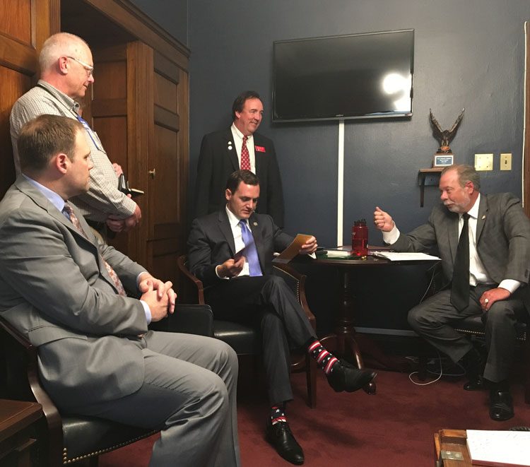 Members of the Commercial Association of REALTORS® Wisconsin meet with Congressman Mike Gallagher