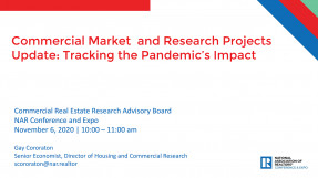 Cover slide: Commercial Market and Research Projects Update: Tracking the Pandemic's Impact