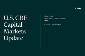 Cover of Matt Vance's slides: U.S. CRE Capital Markets Update, November 15, 2023