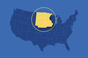 NAR Region VIII on U.S. map