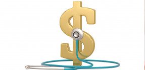 illustration of dollar sign and stethescope