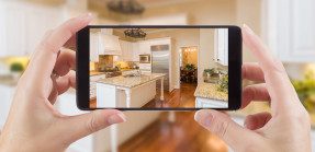 taking video of kitchen on phone