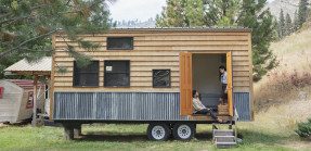 Couple in tiny home