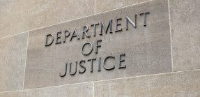 sign on Department of Justice building