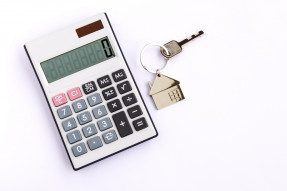 Calculator and House Key Chain