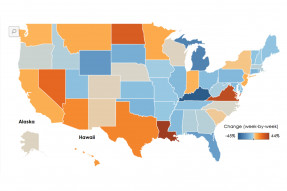 U.S. Map: State Unemployment Benefits Claims