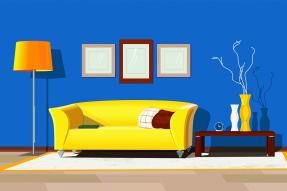 Illustration of a living room