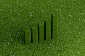 Lush green grassy bar chart resiliency