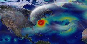 North America satellite hurricane image