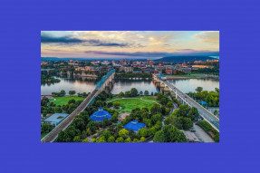 Aerial view of Chattanooga, TN