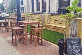 Parklet in Springfield, IL funded with NAR’s Placemaking Grant
