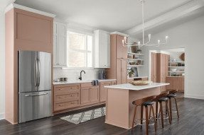 Kitchen Cabinetry Painted in Redend Point (blush-beige)
