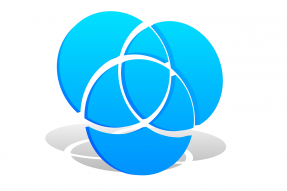 Three interlocking blue circles