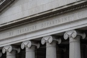 U.S. Treasury Department Building Facade