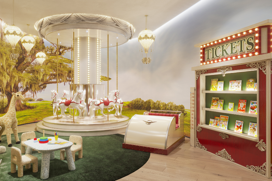 A child's playroom in a luxury condo in Miami