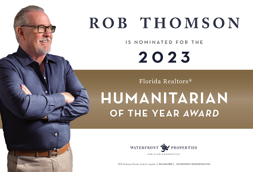 Rob Thomson, Humanitarian of the Year, Florida Realtors
