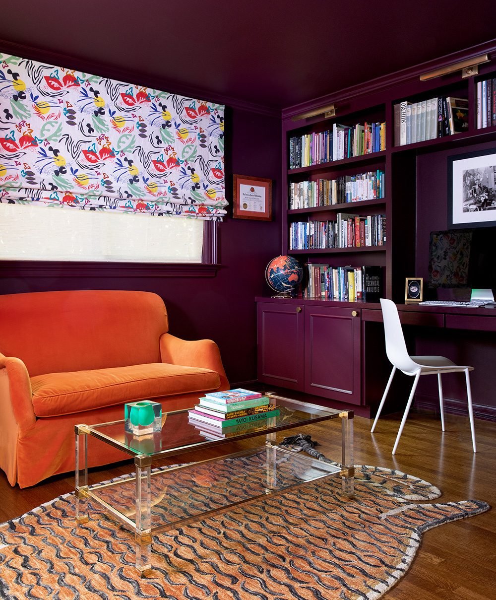 Purple furniture and walls