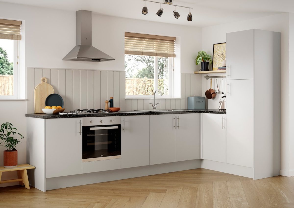 White gray kitchen trend