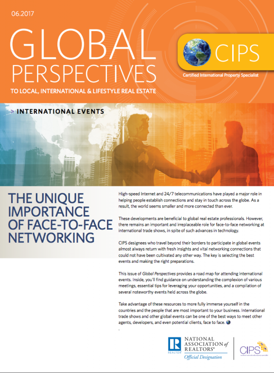 Cover of the June 2017 issue of Global Perspectives: International Events
