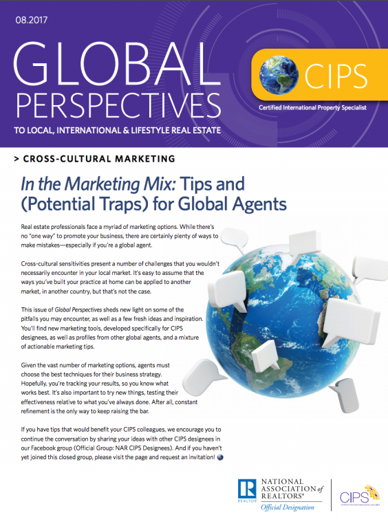 Cover of August 2017 Global Perspectives: Cross-Cultural Marketing
