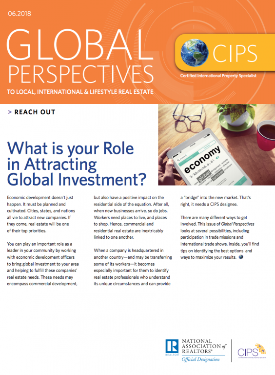 Cover of the June 2018 issue of Global Perspectives: Reach Out