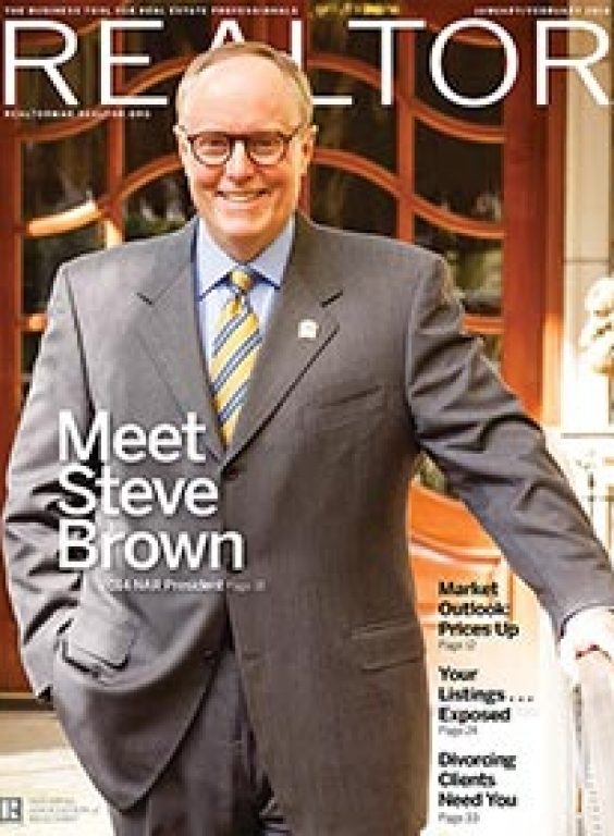 REALTOR® Magazine Cover, January-February 2014: Meet Steve Brown