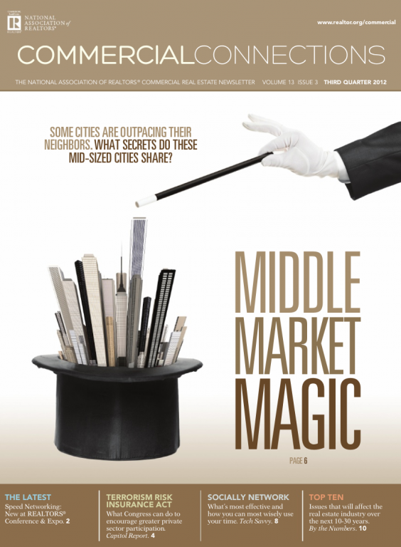 Cover of the 2012 Fall issue of Commercial Connections: Middle Market Magic