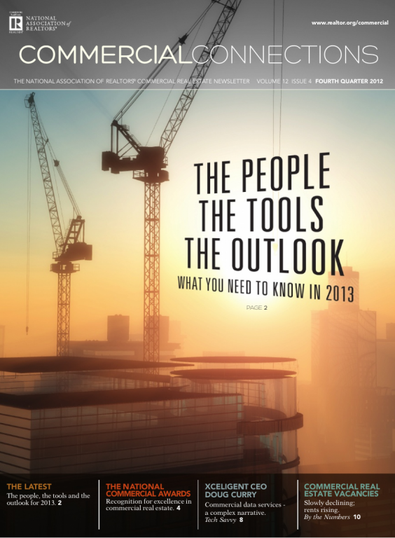 Cover of the 2012 Winter issue of Commercial Connections: The People, The Tools, The Outlook