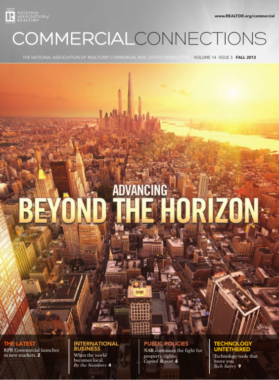 Cover of the 2013 Fall issue of Commercial Connections: Advancing Beyond the Horizon