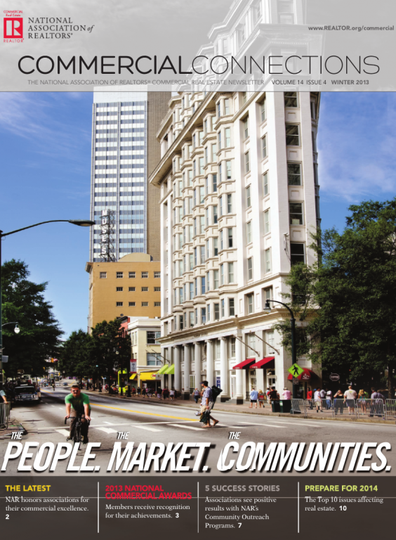 Cover of the 2013 Winter issue of Commercial Connections: The People, The Market, The Communities