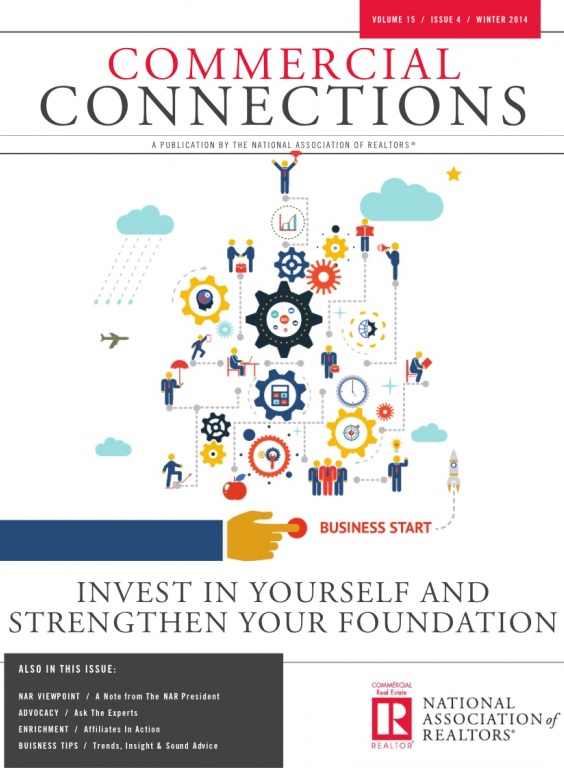 Cover of the 2014 Winter issue of Commercial Connections: Invest in Yourself and Strengthen Your Foundation