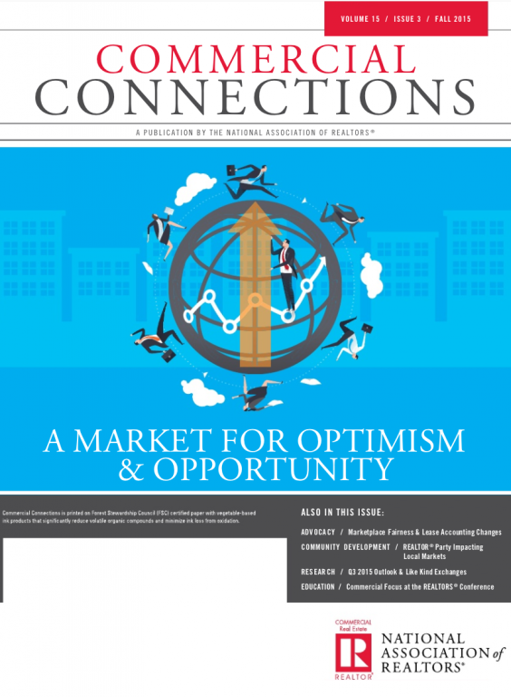 Cover of the 2015 Fall issue of Commercial Connections: A Market for Optimism and Opportunity