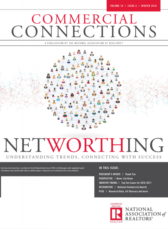 Cover of the 2016 Winter issue of Commercial Connections: Networthing