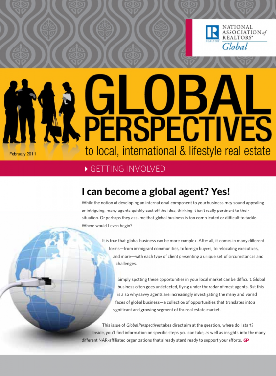 Cover of the February 2011 issue of Global Perspectives: Getting Involved