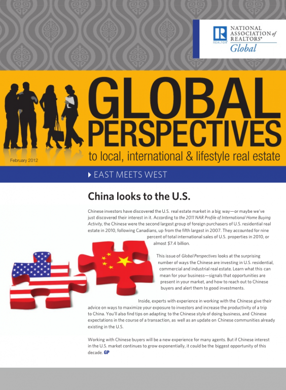 Cover of the February 2012 issue of Global Perspectives: East Meets West