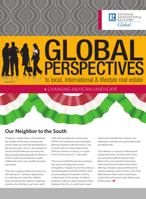 Cover of the April 2012 issue of Global Perspectives: Changing Mexican Landscape