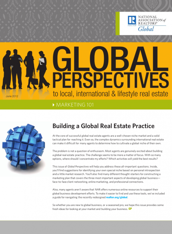 Cover of the June 2012 issue of Global Perspectives: Marketing 101