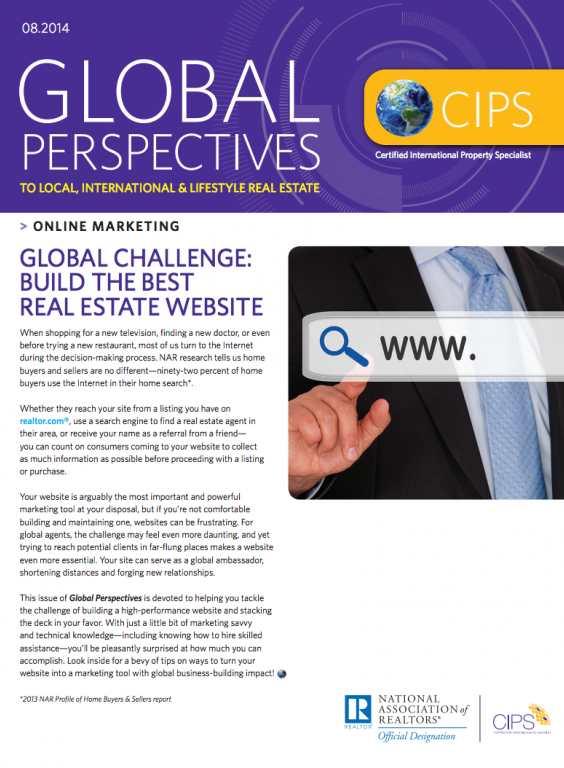 Cover of the August 2014 issue of Global Perspectives: Online Marketing