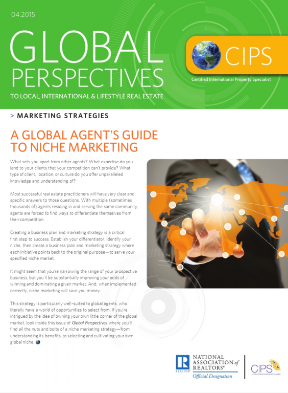 Cover of the April 2015 issue of Global Perspectives: Marketing Strategies