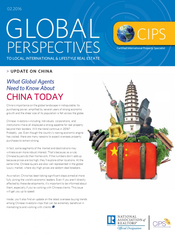 Cover of the February 2016 issue of Global Perspectives: Update on China