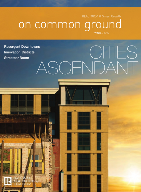 Cover of the 2015 Winter issue of On Common Ground: Cities Ascendant