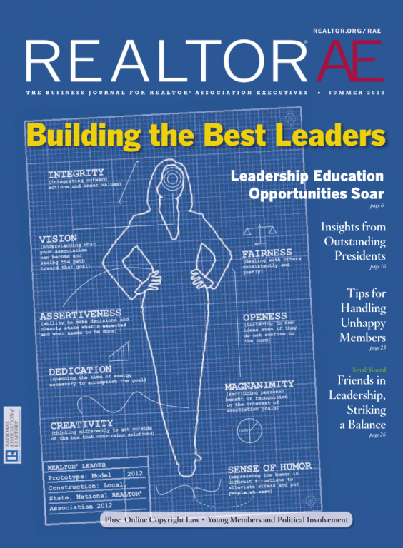 Cover of the 2012 Summer issue of REALTOR® AE Magazine: Building the Best Leaders