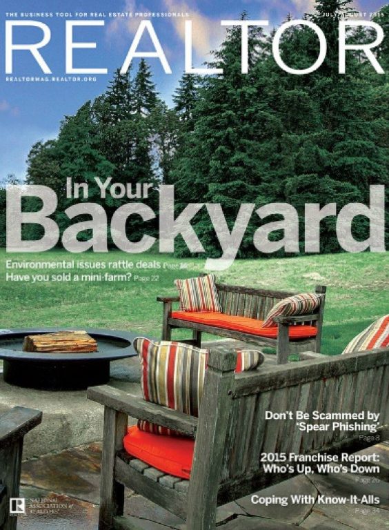 REALTOR® Magazine Cover, July/August 2015: In Your Backyard