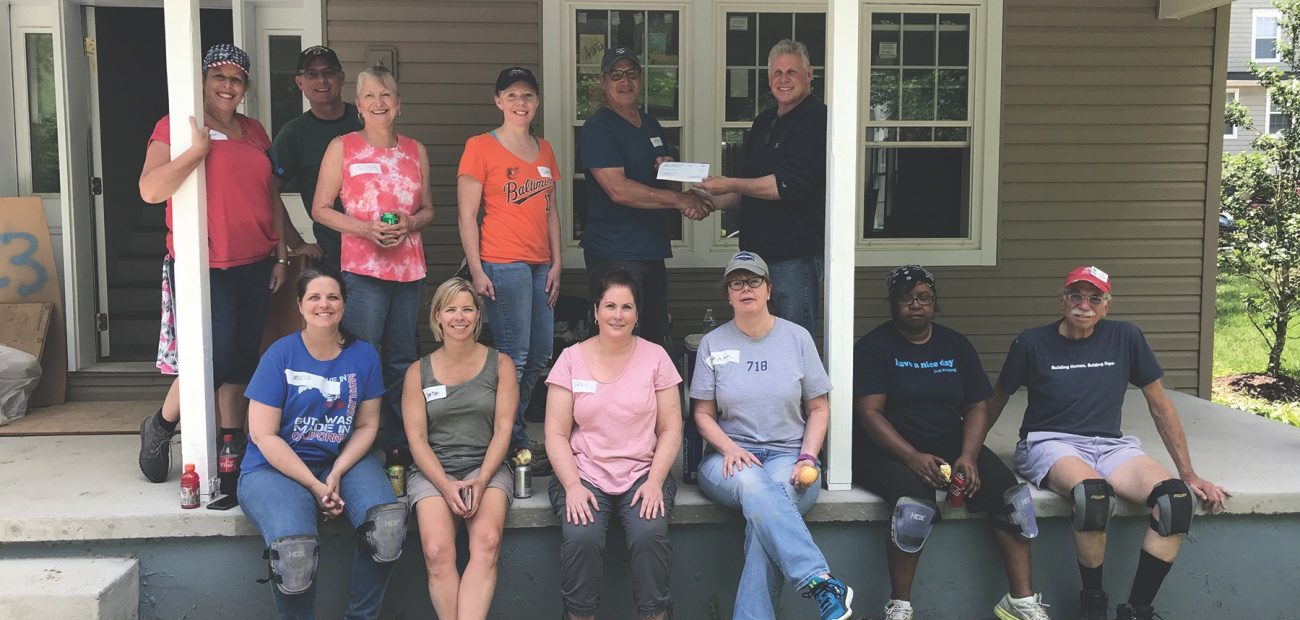 Maryland REALTORS® staff and leadership participate in a Habitat for Humanity Team Build Day in Annapolis.