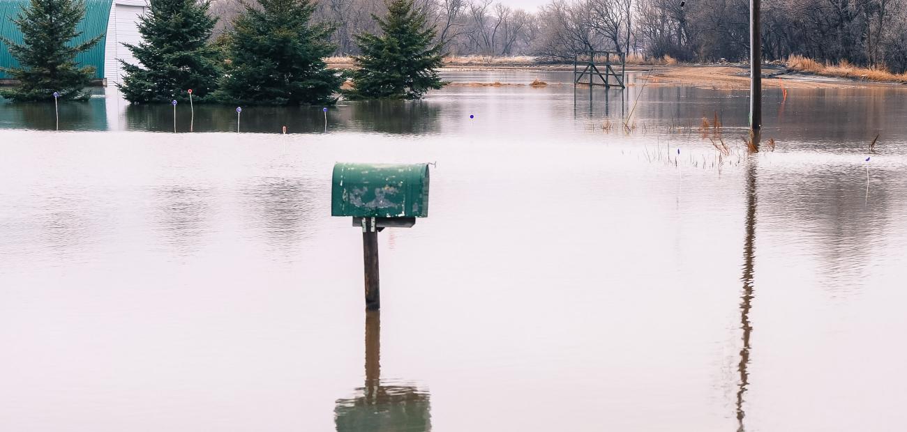 mailbox underwater flooding Kindred ND FEMA