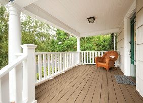 Stained deck mushroom color