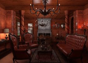 Western Gothic style room